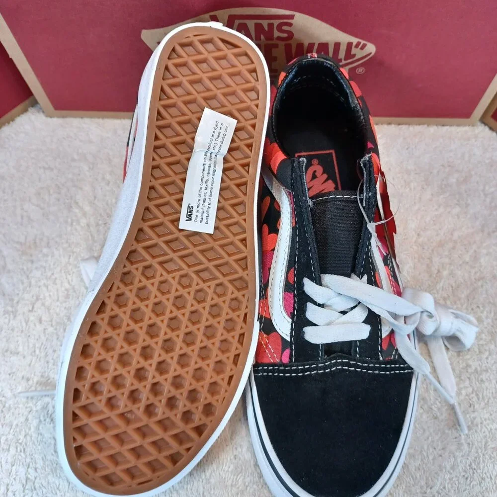 Vans Men's 4.5 Women's 6 Old Skool Valentines Hearts VN0A3WKT4RZ
